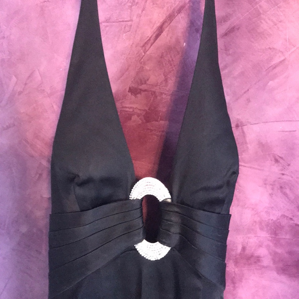 Cache Satin Evening Dress, Halter, Size 2